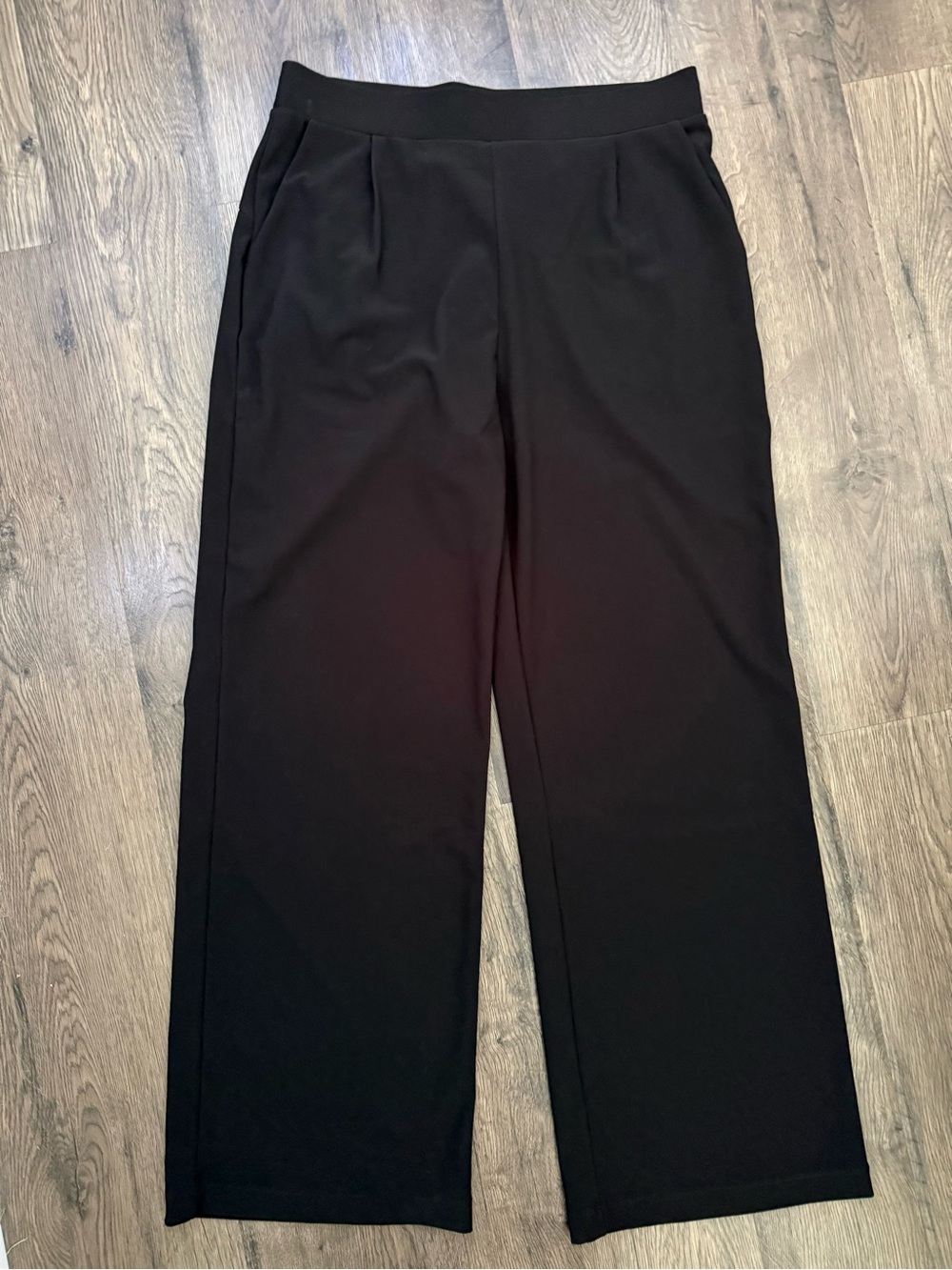NWT Halara Women’s Black Flex Micro Waffle Pull On Dress Pants Size Large Tall